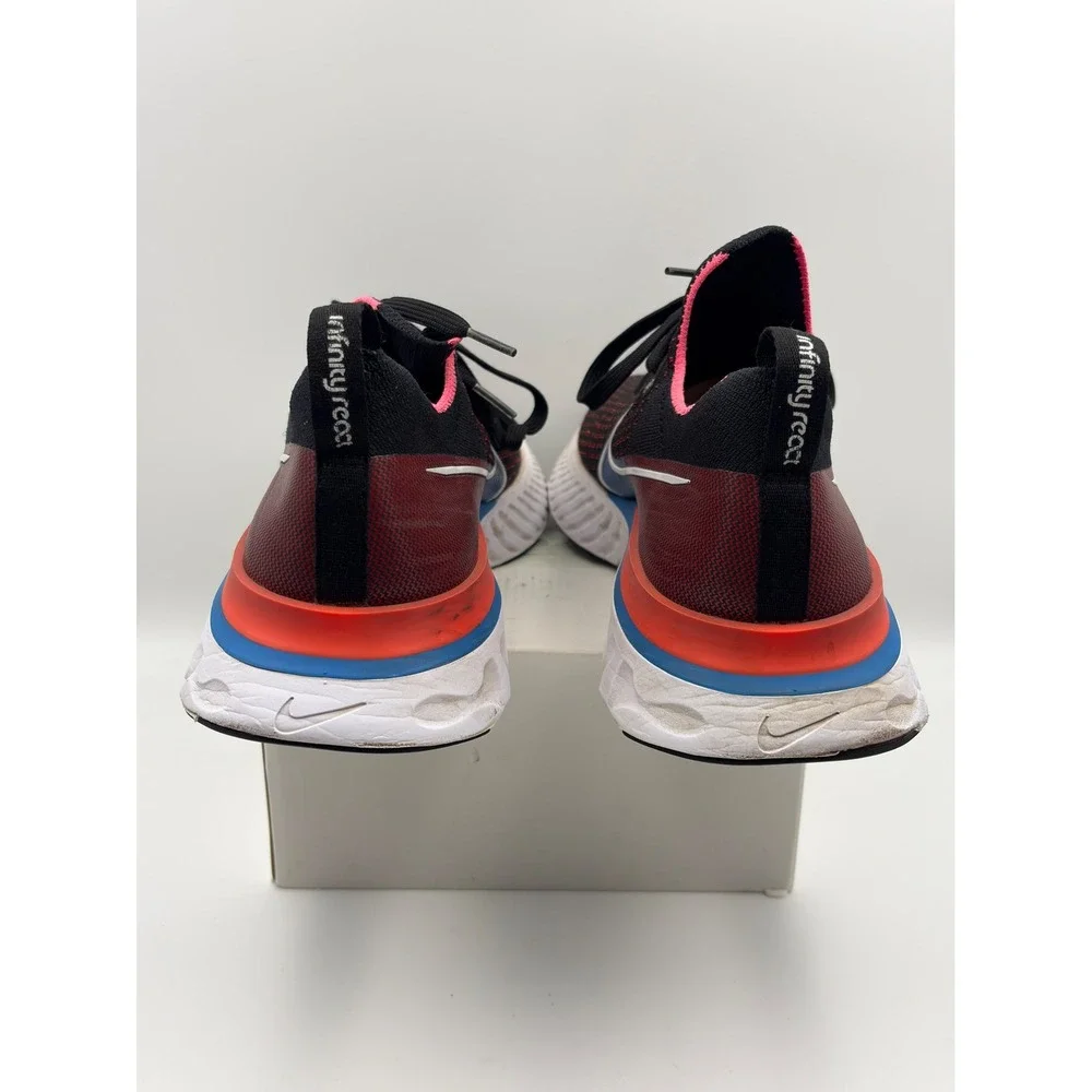 Nike React Infinity Run Flyknit Mens 12 Black University Red CD4371-005